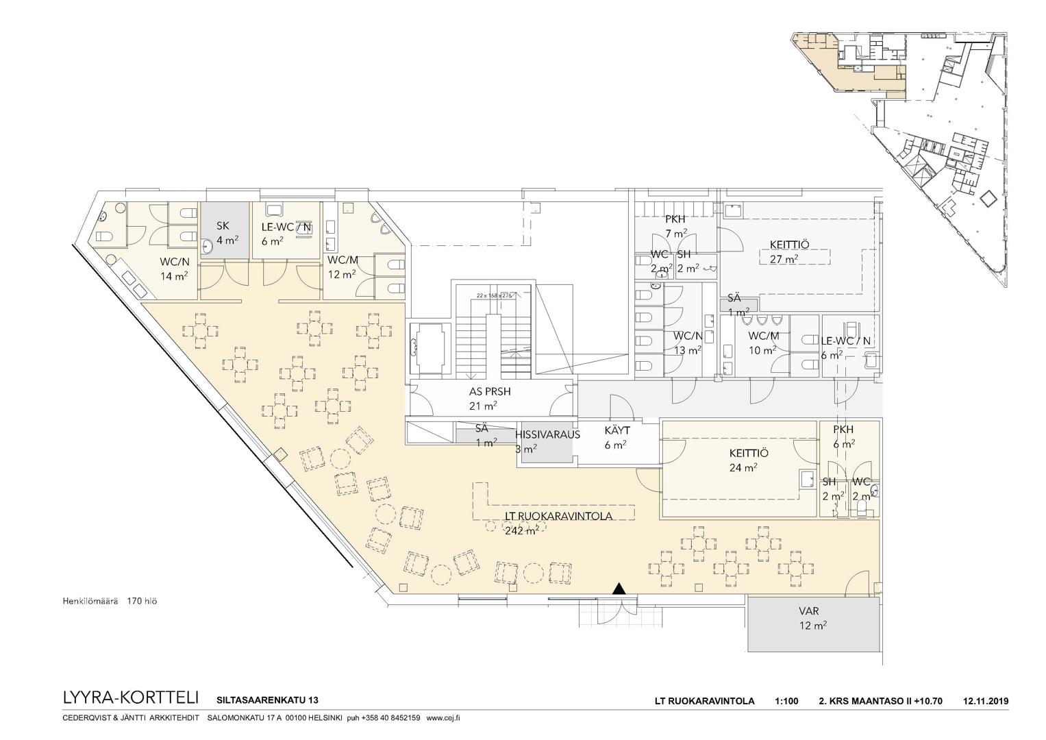 Toinen Linja 7, 270m2, Katutaso, Ravintolatila