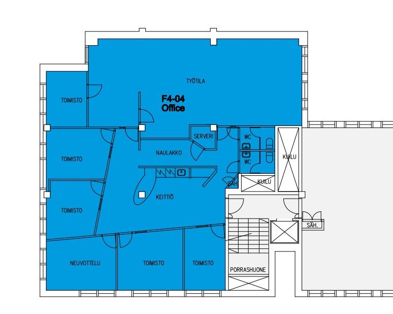 Pasilanraitio 5, 207m2, 4. kerros, Toimistotila