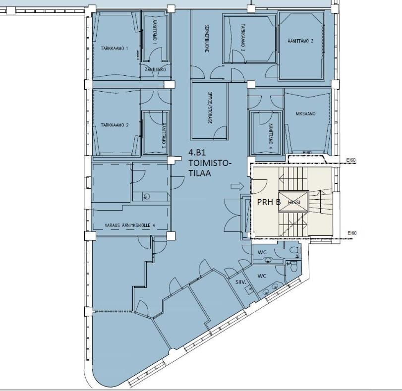 Tallberginkatu 2, 280m2, 4. kerros, Toimistotila