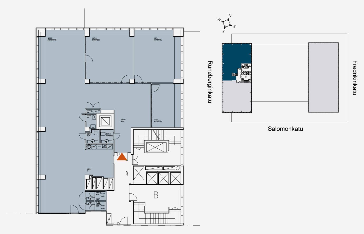 Salomonkatu 17, 271m2, 12. kerros, Toimistotila