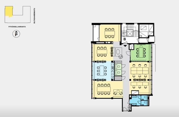 Pitkänsillanranta 3, 212m2, 8. kerros, Toimistotila